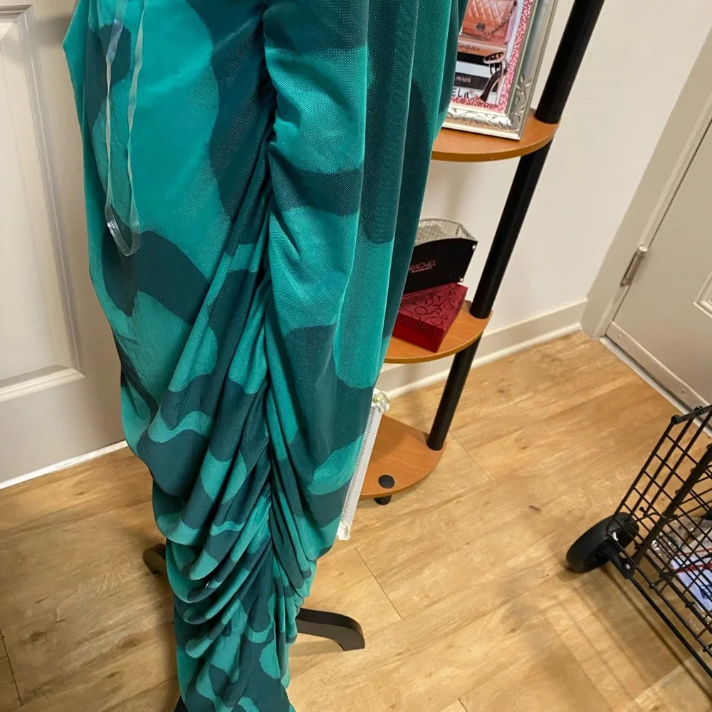 AVA & VIV WOMEN’S GREEN NEW SLEEVELESS LINED MERMAID DRESS SIZE 4X GENTLY USED - Picture 8 of 11